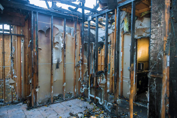 Professional Fire Damage Removal technician working in Oswego, NY